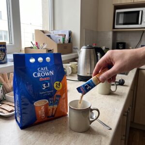 Ulker Cafe Crown 3 in 1 Hazelnut Coffee Sticks, 24x18g