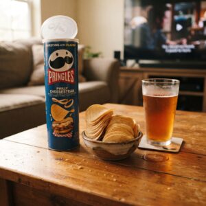Pringles Philly Cheesesteak Potato Crisps, 158g