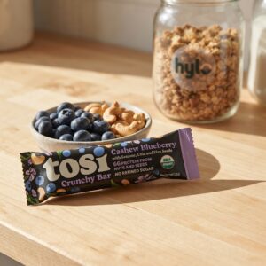 Tosi Cashew Blueberry Crunchy Bar, 28g