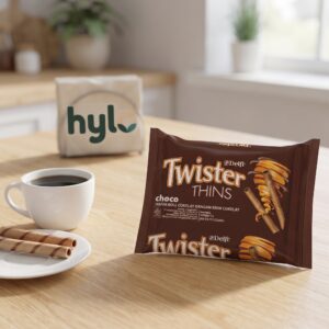 Delfi Twister Thins Choco Wafer Rolls Multipack, 12x15g